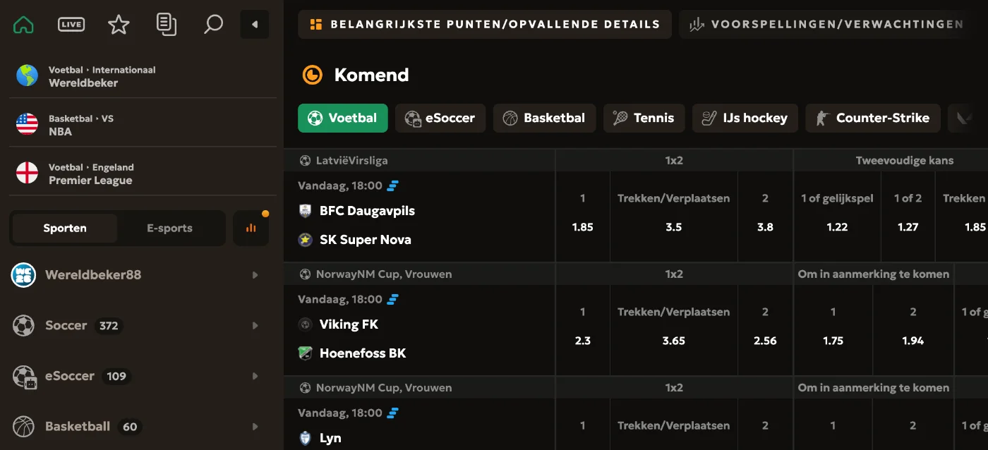 Dragobet Casino sportwedden live sportweddenschappen en beste odds